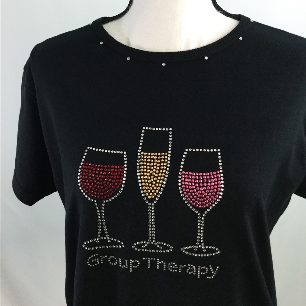 NWOT Jerzees Wine Group Therapy Tee Size Large